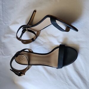 Tory Burch Elana Leather Strappy Heel Sandals